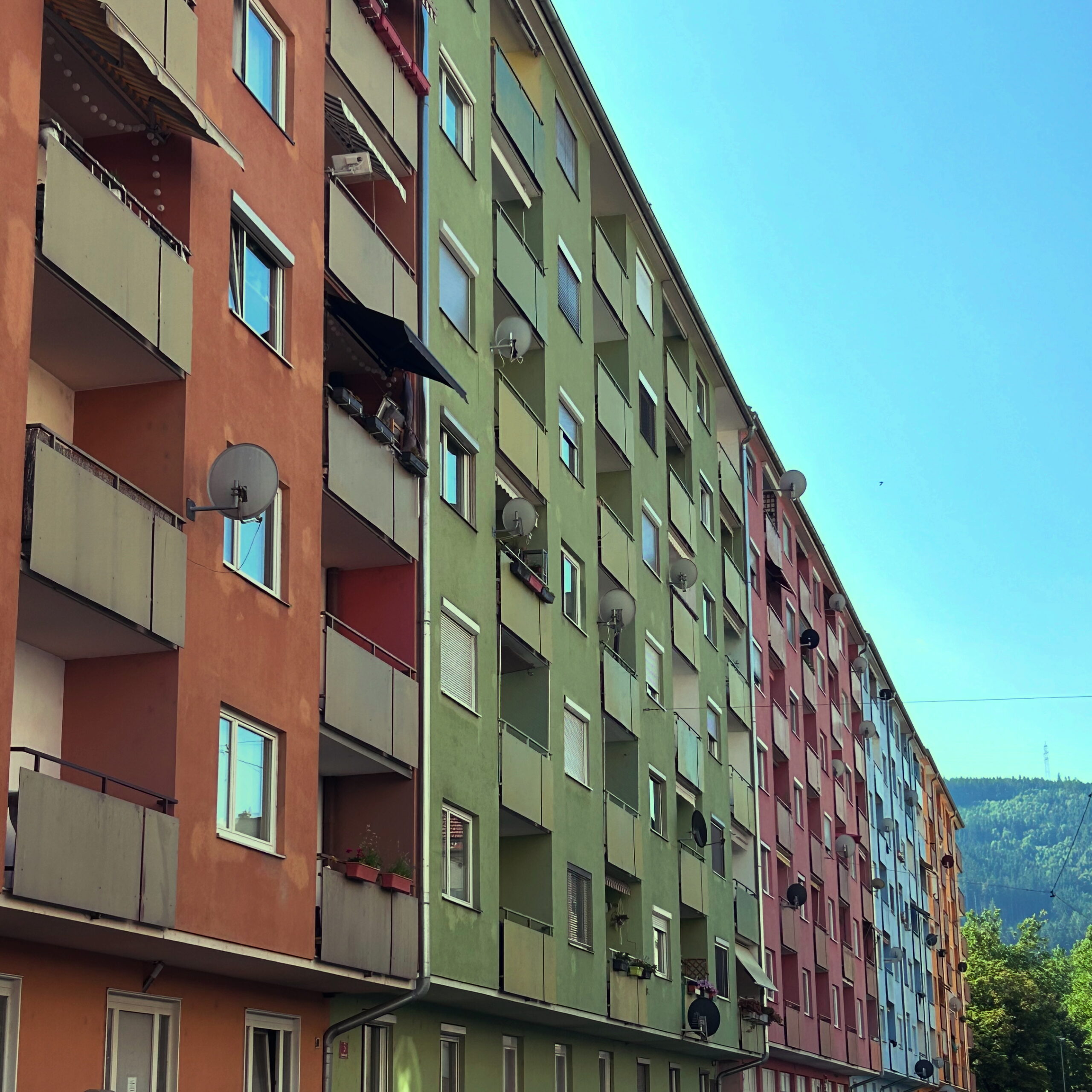 Bunte Häuser in Pradl