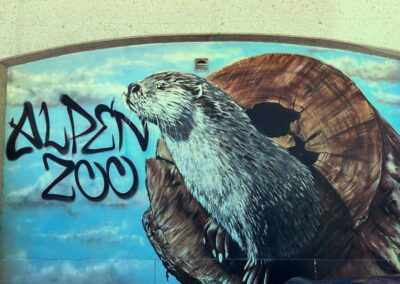 Fischotter Alpenzoo Graffiti