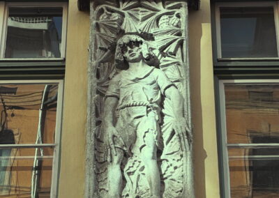 Struwwelpeter Fassade Schule Haspingerstraße