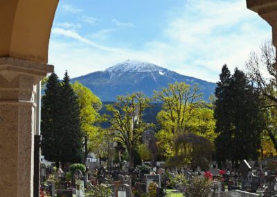 Westfriedhof Arkaden mit Patscherkofel