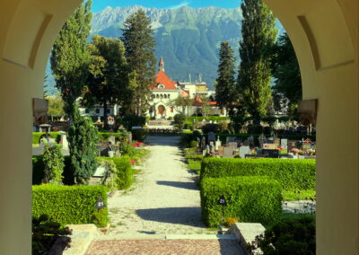 Pradler Friedhof mit Nordkette