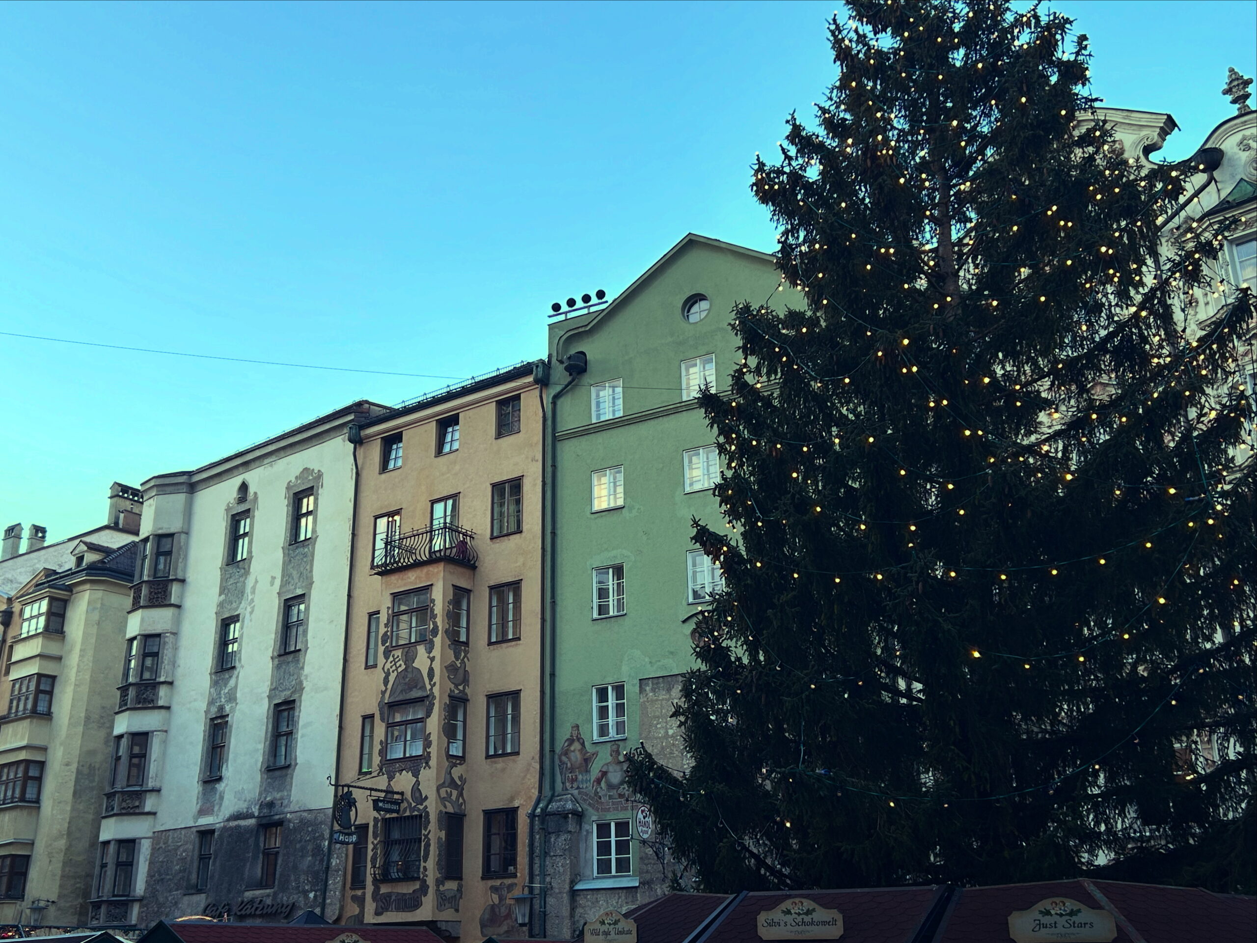 Weihnachtsbaum vor dem Goldenen Dachl Weihnachtsbaum vor dem Goldenen Dachl