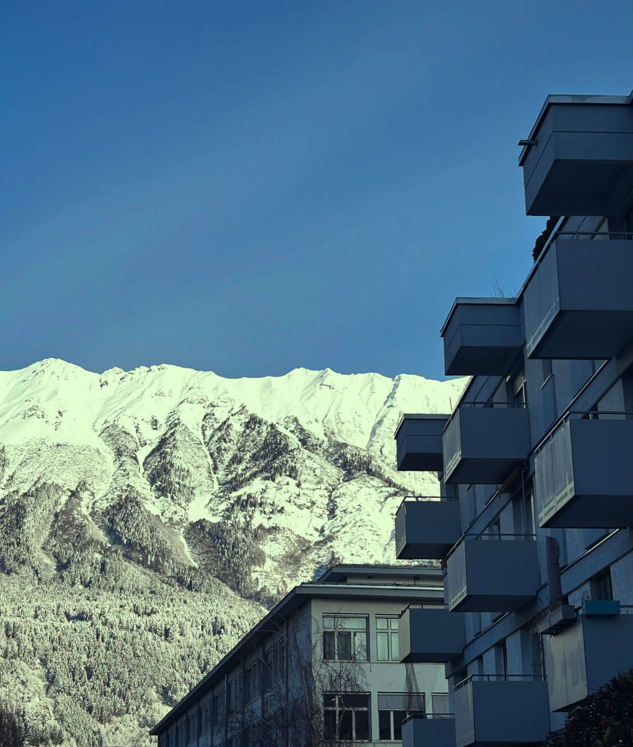 Reithmanngymnasium mit Nordkette Reithmanngymnasium mit Nordkette