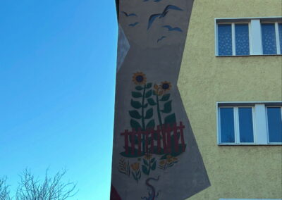 Kunst am Bau Sonnenblumen Wilten