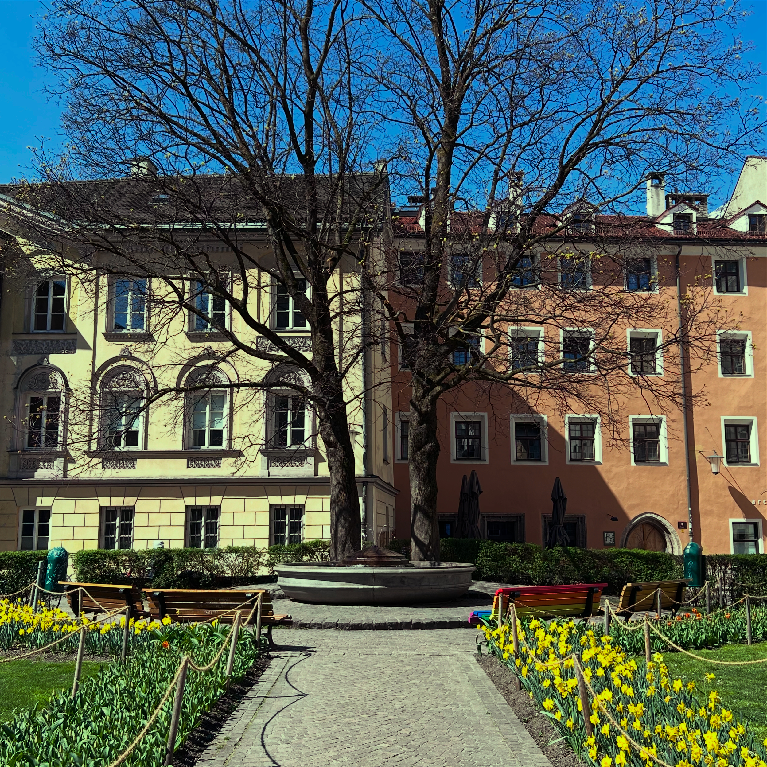 Domplatz mit Blumenbeet Domplatz mit Blumenbeet