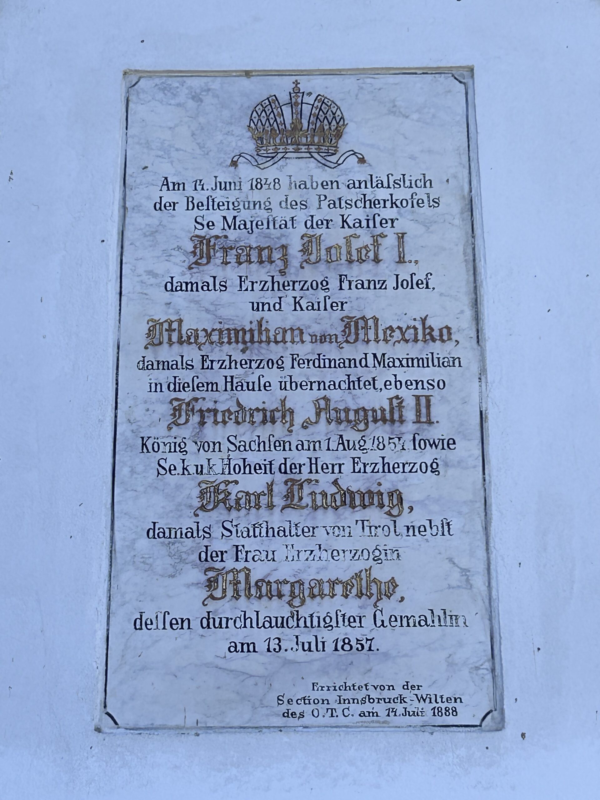 Innsbruck 1848 Besteigung Patscherkofel Franz Josef Innsbruck 1848 Besteigung Patscherkofel Franz Josef